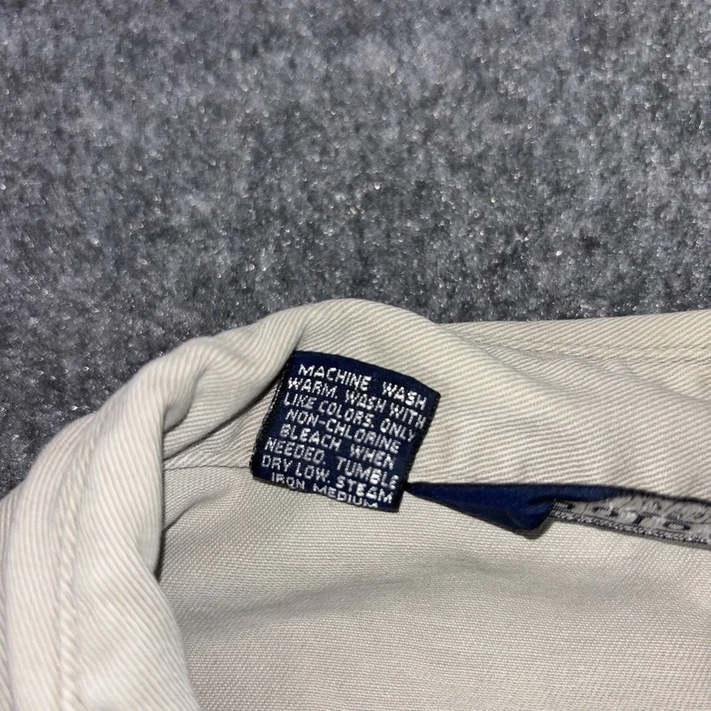 Vintage Polo Ralph Lauren Jacket Mens Large Beige Full Zip Golf Made In USA Rare